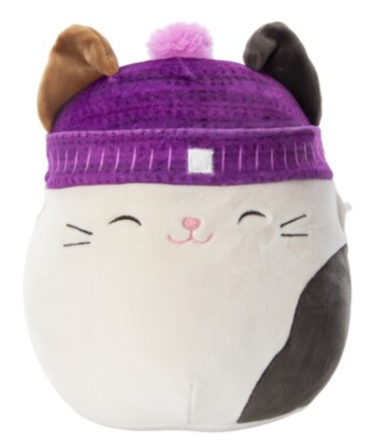Squishmallows Cam Cat Purple Hat 7.5  Plush Toy Ships FAST!
