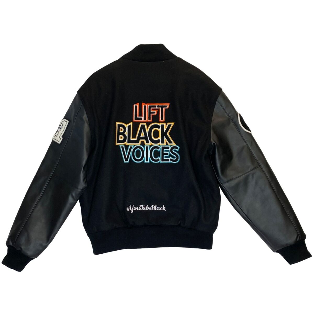 Varsity Base Jacket YouTube Lift Black Voices RARE Varsity Base Jacket YouTube Lift Black Voices RARE