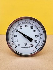 NEW Ashcroft 50EI42E060 0/200F EI Series Bimetal Industrial Thermometer, 6" stem