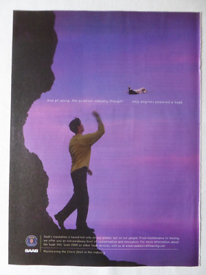 5/2001 PUB SAAB AIRCRAFT SAAB 340 2000 TURBOPROP REGIONAL AIRLINER ORIGINAL AD