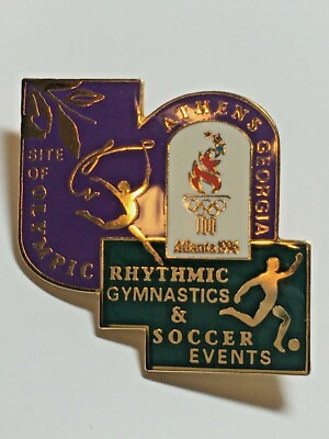 Atlanta Olympic 1996 Collector Pin - Rhythmic Gymnastics & Soccer Events Athens
