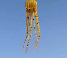 3D 26ft 8m Single Line yellow Octopus Power Sport huge soft Kite Outdoor Toy