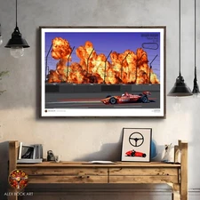 Gateway Raceway Race Track Poster INDYCAR Montoya Racing Car Print Indy Fan Gift
