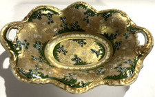 Vintage  Nippon hand paint ornate gold relsih /candy dish oval