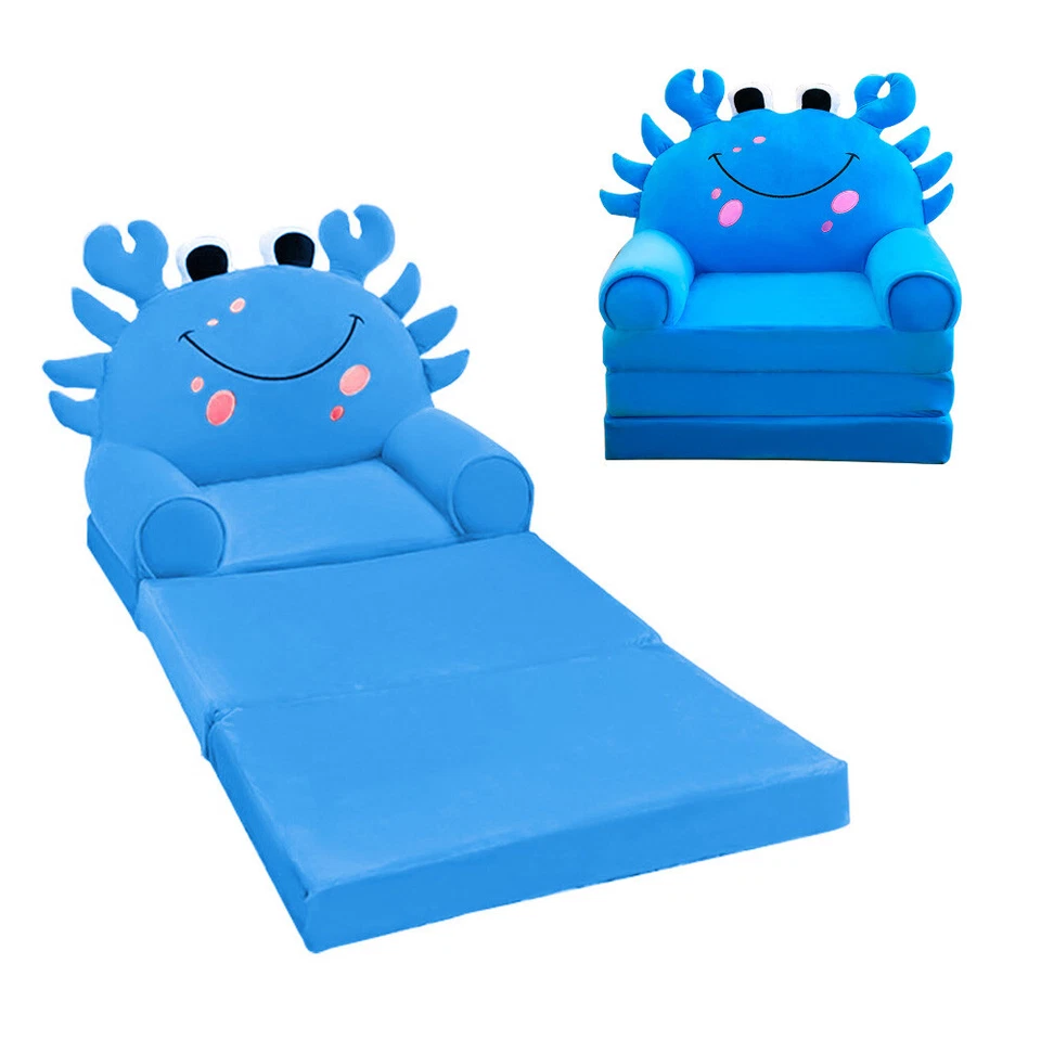 Sofá plegable 3 en 1 para niños tumbona plegable cómodo sofá princesa silla Be Foto 3 de 4