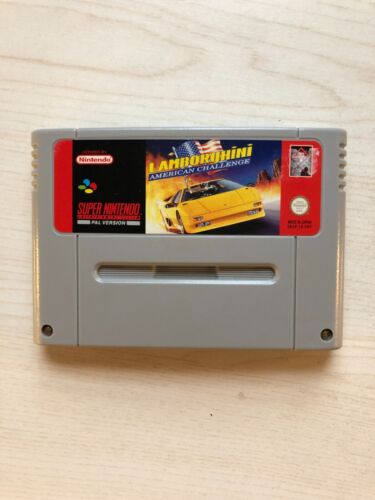 Lamborghini American Challenge SNES Super Nintendo Game Cartridge Only - Imagen 1 de 2
