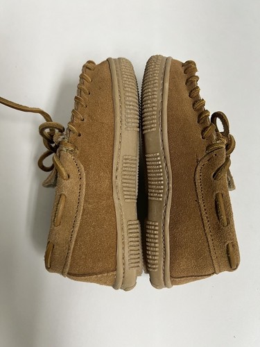 Toddler Mocassins Cabelas Leather Suede Tan Camel Size 8 shoes - Picture 5 of 8