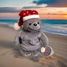 Coca Cola Christmas Seal Plush VTG Santa Hat Holiday Commercial Coke Bottle NWT