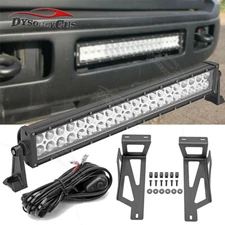 22" LED Light Bar Lower Bumper Mount Brackets For Ford Superduty F250 F350 05-07