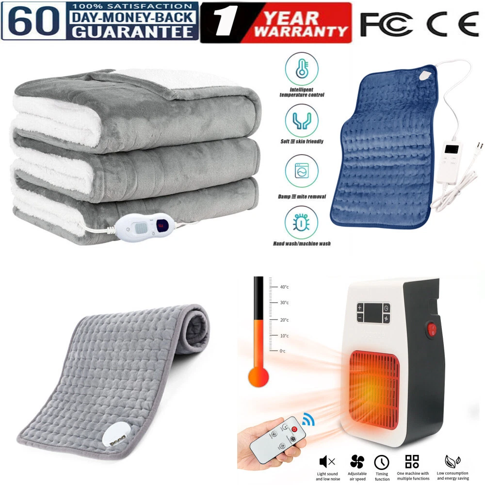 HEATED ELECTRIC BLANKET THROW BLANKET Fast Heating Mini Electric Space  Heater | eBay