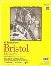 Strathmore 300 Series Bristol Vellum 11 In. X 14 Inches, 20 Sheets