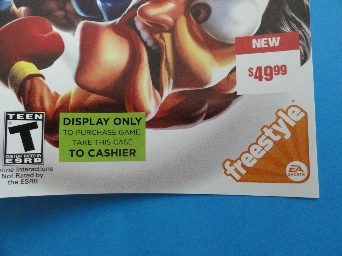 XBOX 360 FACEBREAKER ORIGINAL COVER ART BLOCKBUSTER VIDEO