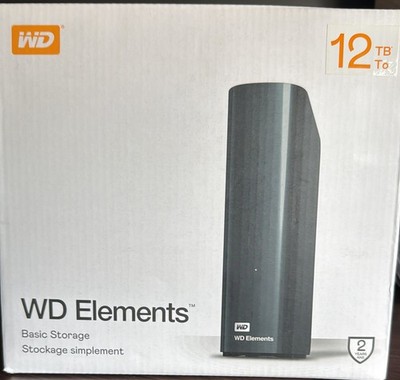 WD HDD Festplatte 3,5 zoll, 12TB extern schwarz, neu und original verpackt!