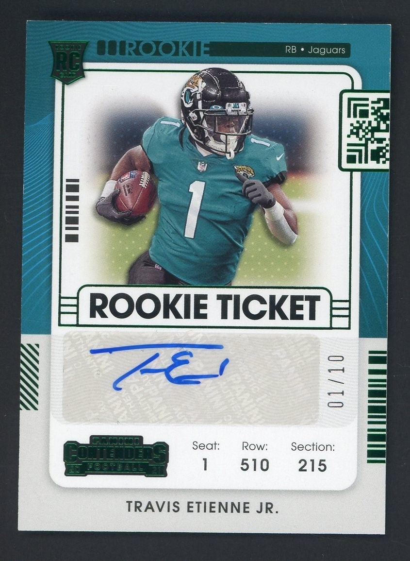 2021 Contenders Variation Ticket #112 Travis Etienne RC Rookie AUTO 1/10