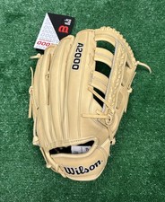 Guante de béisbol Wilson A2000 1810 12,75" Outfield para diestros - clásico rubio