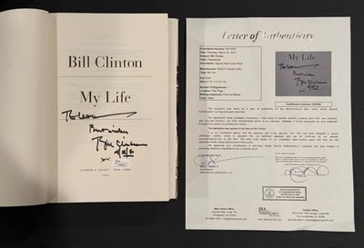 Bill Clinton Signed My Life Book JSA LOA Autograph President
