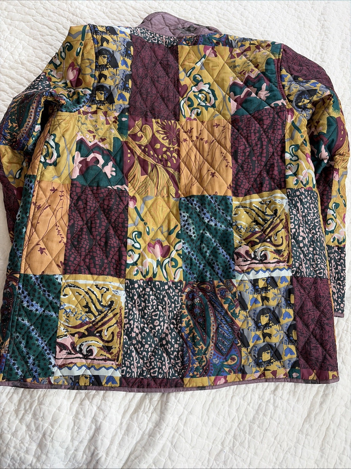 Reversible Silk Quilted Patchwork Jacket Women's … - image 9