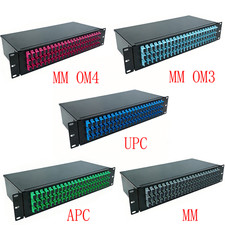 72 Core Fiber Optic Terminal Box SC UPC APC OM3 OM4 72 Port Patch Panel Pigtails
