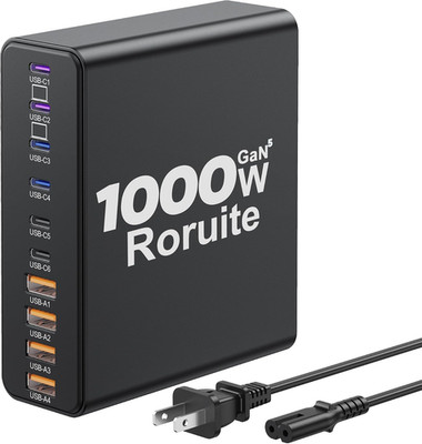 1000W USB C Charging Station, 120W PD Gan5 Super Fast USB C Charger Block | Type