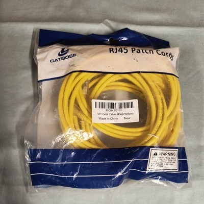 RJ45 Pack of SIX Patch Cords 5 ft Cables.