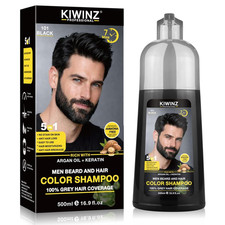 Black Hair Color Shampoo for Men 5 in 1 Hair Dye Shampoo for Grey Hair - Insta