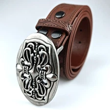 Western Belt Handmade Strap Men's Full Grain Leather + Buckle Cowboy Rodeo Belts