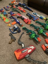 Massive Nerf Gun Lot-Used 25 Guns With Accessories And Darts