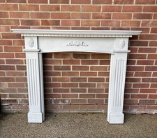 Traditional Painted Wooden Fire Surround – Decorative Mantel – 132cm Wide