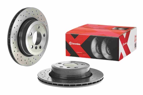 2x BRAKE DISC 09.9573.1X FOR BMW X3E83 N52B30A/BF M57D30 3.0L N52B25A/AF 2.5L - Picture 3 of 9