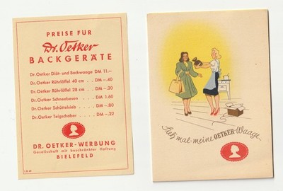 Dr. Oetker - Lebensmittelfabrik Bielefeld - Backgeräte Prospekt - Ca. 1949