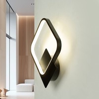 Led Wandleuchte Wandlampe B: 22 Cm H: 29 Cm 4100 K Dekorativ Metall Schwarz