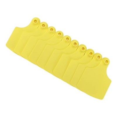 100 Set Plastic Livestock Ear Tag Blank Animal Tag For Marking Cattle Cows SET