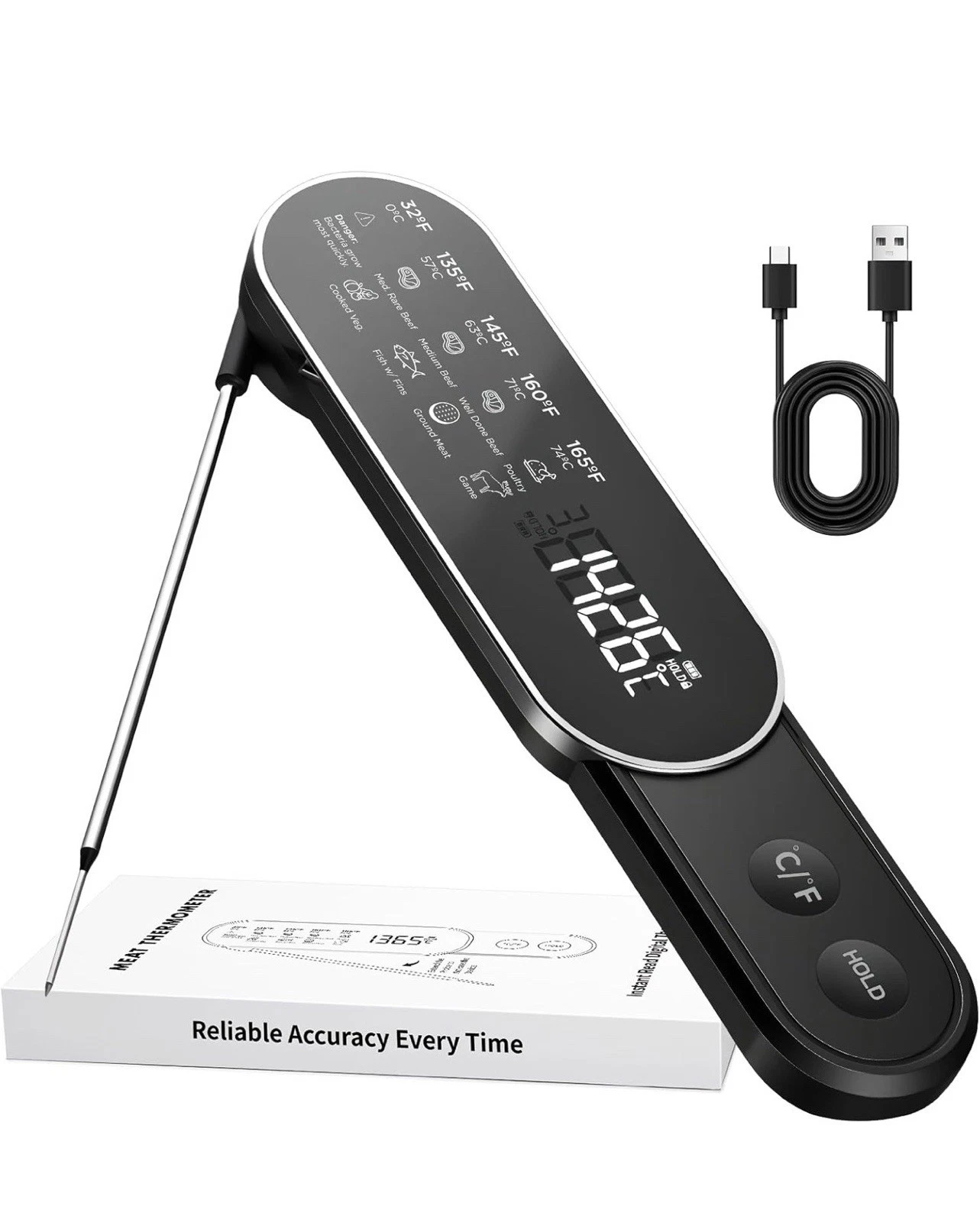 Smart Meat Thermometer Digital with Ultra-Fast 0.5 Sec Instant Read