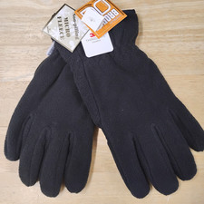 Broner Mens Microfleece Glove, Sport Glove, Winter Glove, 1 Pair, Black, 2 Sizes