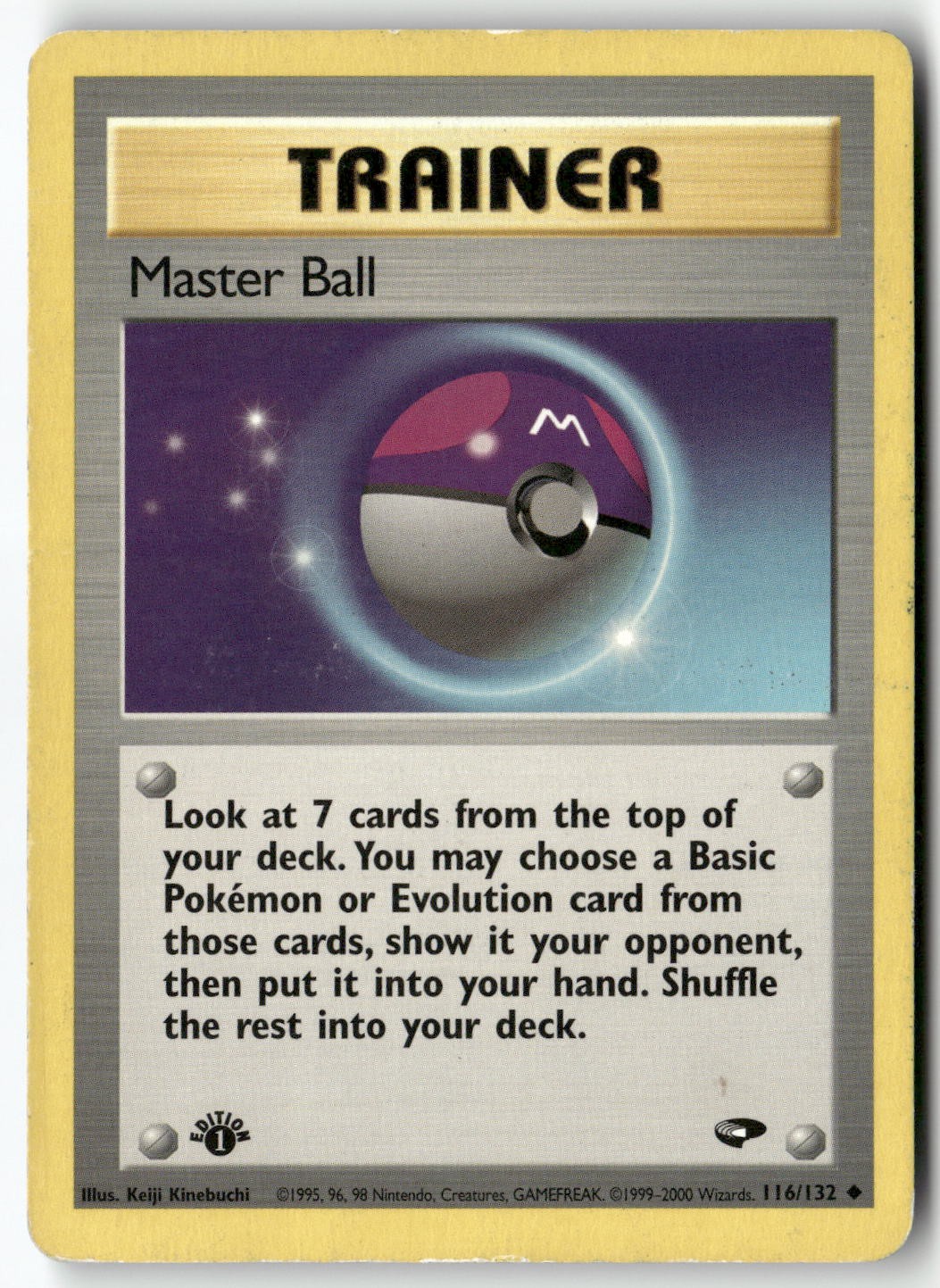 Master Ball 116/132 Uncommon Gym Challenge Pokemon 1st Edition MP