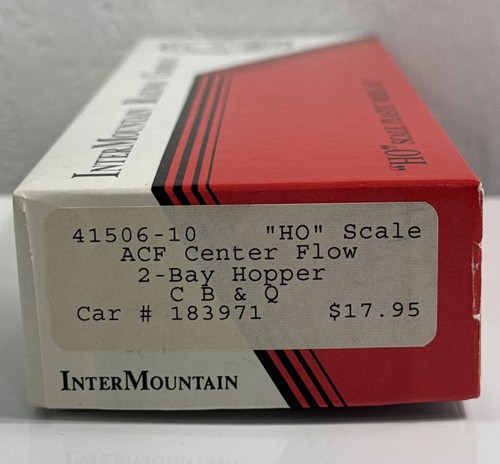 Intermountain Railway Company ACF flujo central 2 bahías tolva CB&Q coche #183971 nuevo | Condition: New