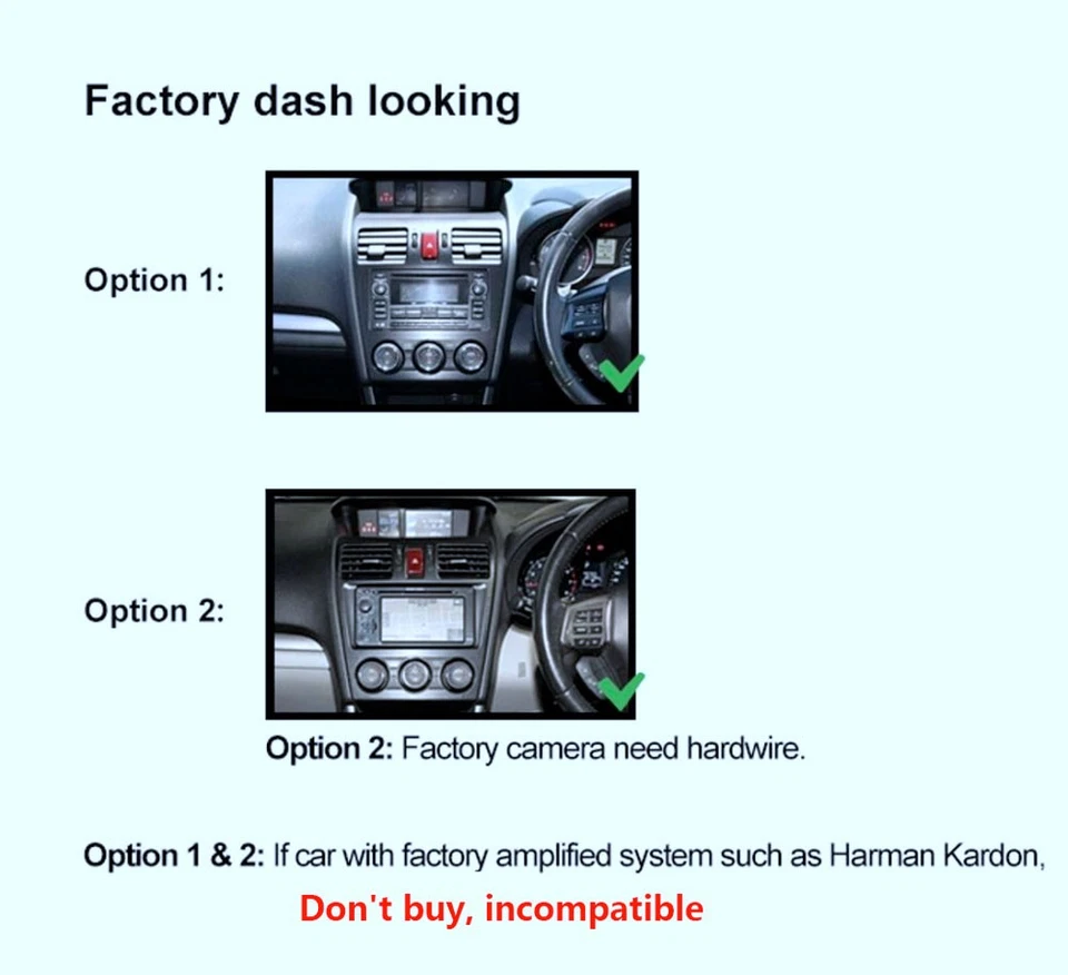 Radio de coche inalámbrica Carplay AndroidAuto para Subaru Forester/Impreza/XV/WRX 2012-14 Foto 2 de 4