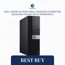 Dell OptiPlex 7050 Core i7 Desktop Computer 32GB RAM 1TB SSD Wi-Fi Windows 11