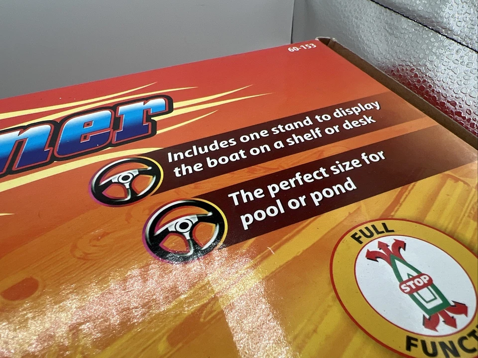 NEW Radio Shack Radio Control Boat “Sea Burner” Original Box & Stand, No Remote - Image 4 of 4