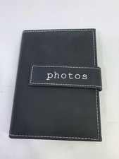 FAUX BLACK LEATHER PHOTO ALBUM.