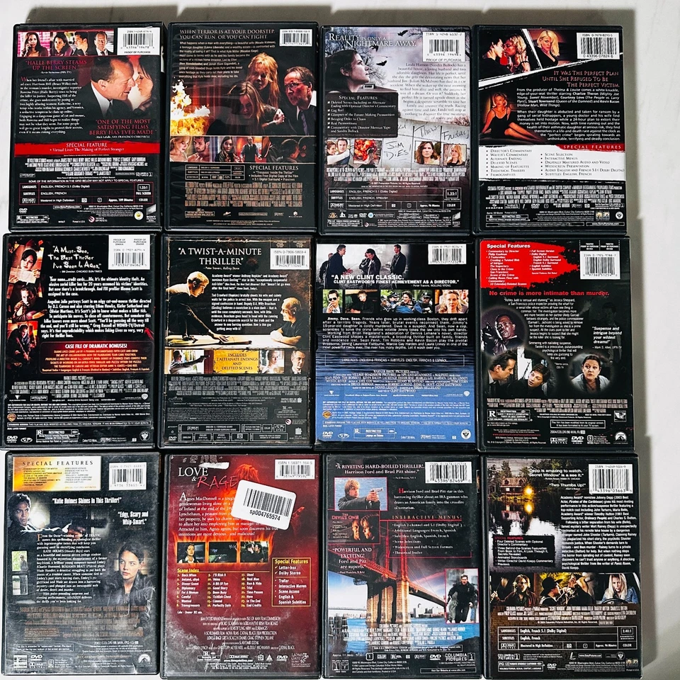 Lot of 12 Thriller - DVD - Secret Window - Devil's Own - Perfect Stranger - More - Image 3 of 4