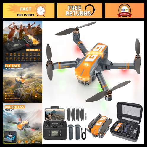 4K Camera GPS Drone with Brushless Motor, Follow Me Mode, Long Flight Time, 5G F
