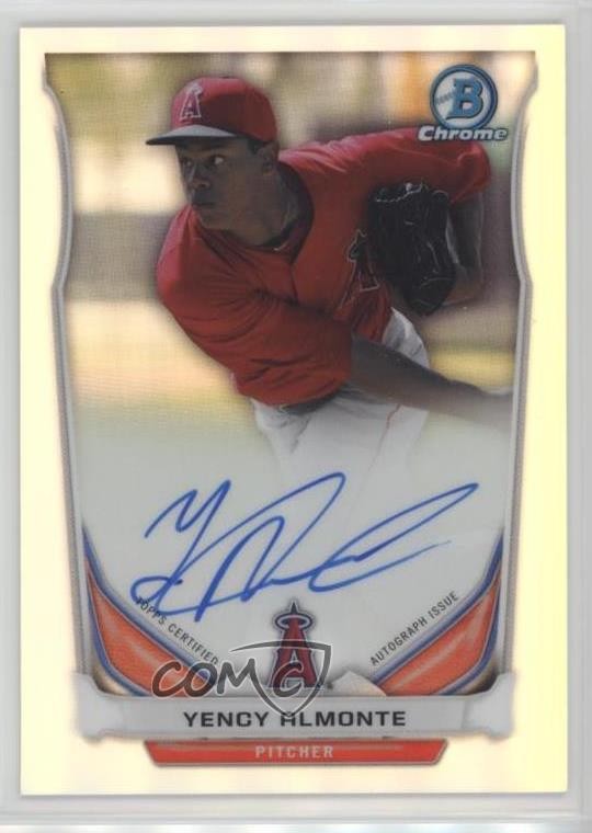 2014 Bowman Chrome Prospect Refractor 333/500 Yency Almonte #BCAP-YA Auto 0o9