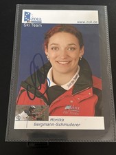 Monika Bergmann-Schmuderer Autogrammkarte orig.Schild Ski Alpin 
