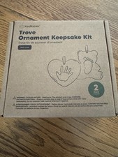 KeaBabies Trove Ornament Keepsake Kit Baby Hand Footprint Clay Set 2 Pack NIB