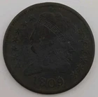Photo of a 1809-P Half Cent from an eBay listing that sold on Jul 14, 2026