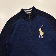 L Polo Ralph Lauren Big Pony Navy Cardigan Size L