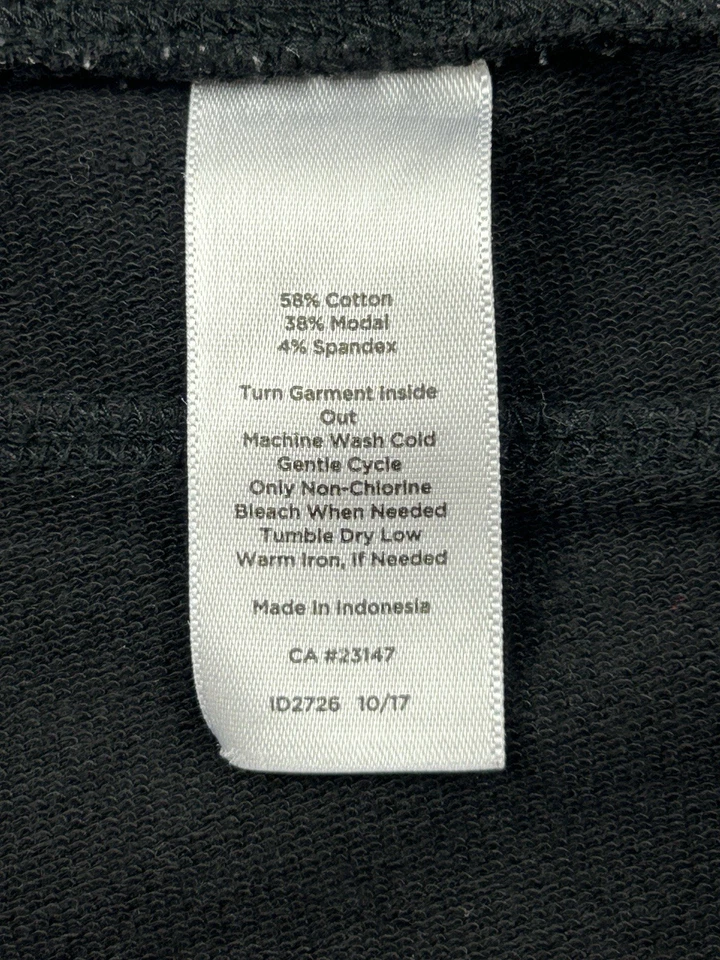 T by Talbots Relaxed Crop Pants Women’s SP Black Pull-On Stretch Comfort Pockets - Imagem 4 de 4