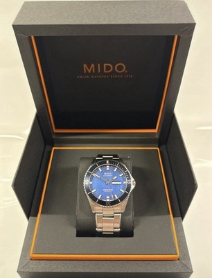 Mido Ocean Star 200 Taucheruhr Diver Automatic Powermatic 80 Armbanduhr blau