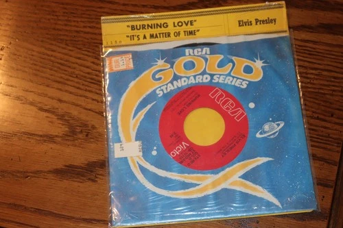 NEW VINYL 45 ELVIS PRESLEY BURNING LOVE  SEALED WITH DISPLAY CARD  NEW UNPLAYED